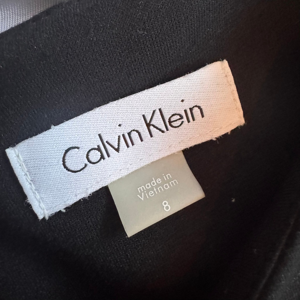 Women's Calvin Klein Black & Light Blue/Green Sleeveless Dress, Size 8 - Picture 8 of 10